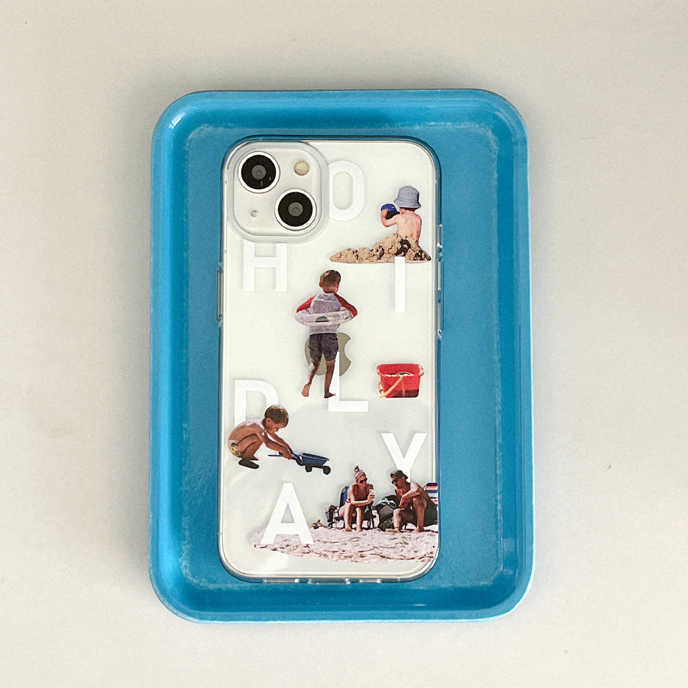 |Mademoment| Sand Play Design Clear Phone Case (3 Types)