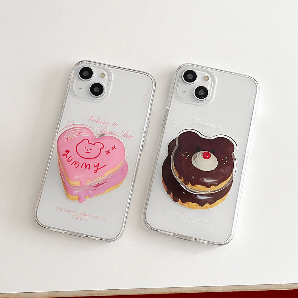 |THENINEMALL| Gummy Donut Shop Clear Phone Case (3 types)