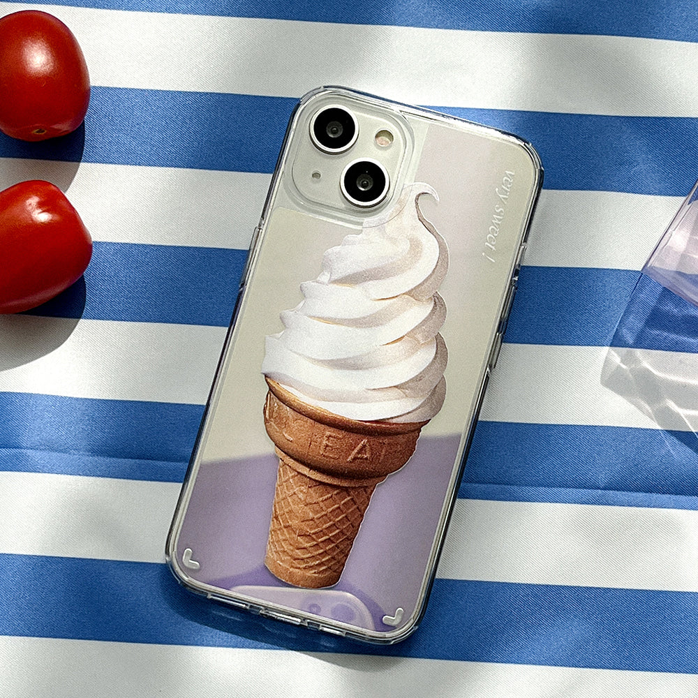 |Mademoment| Sweet Ice Cream Design Glossy Mirror Phone Case
