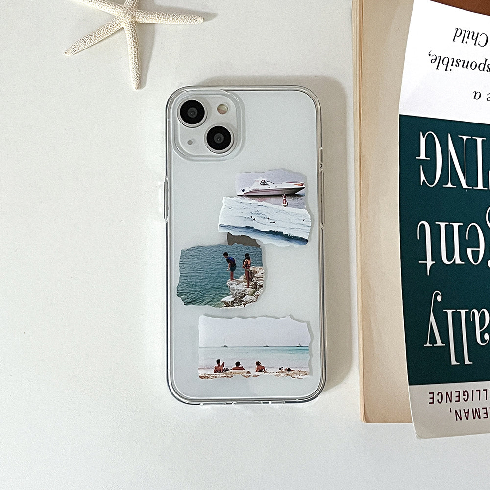 |Mademoment| Summer Vacation Design Clear Phone Case (3 Types)