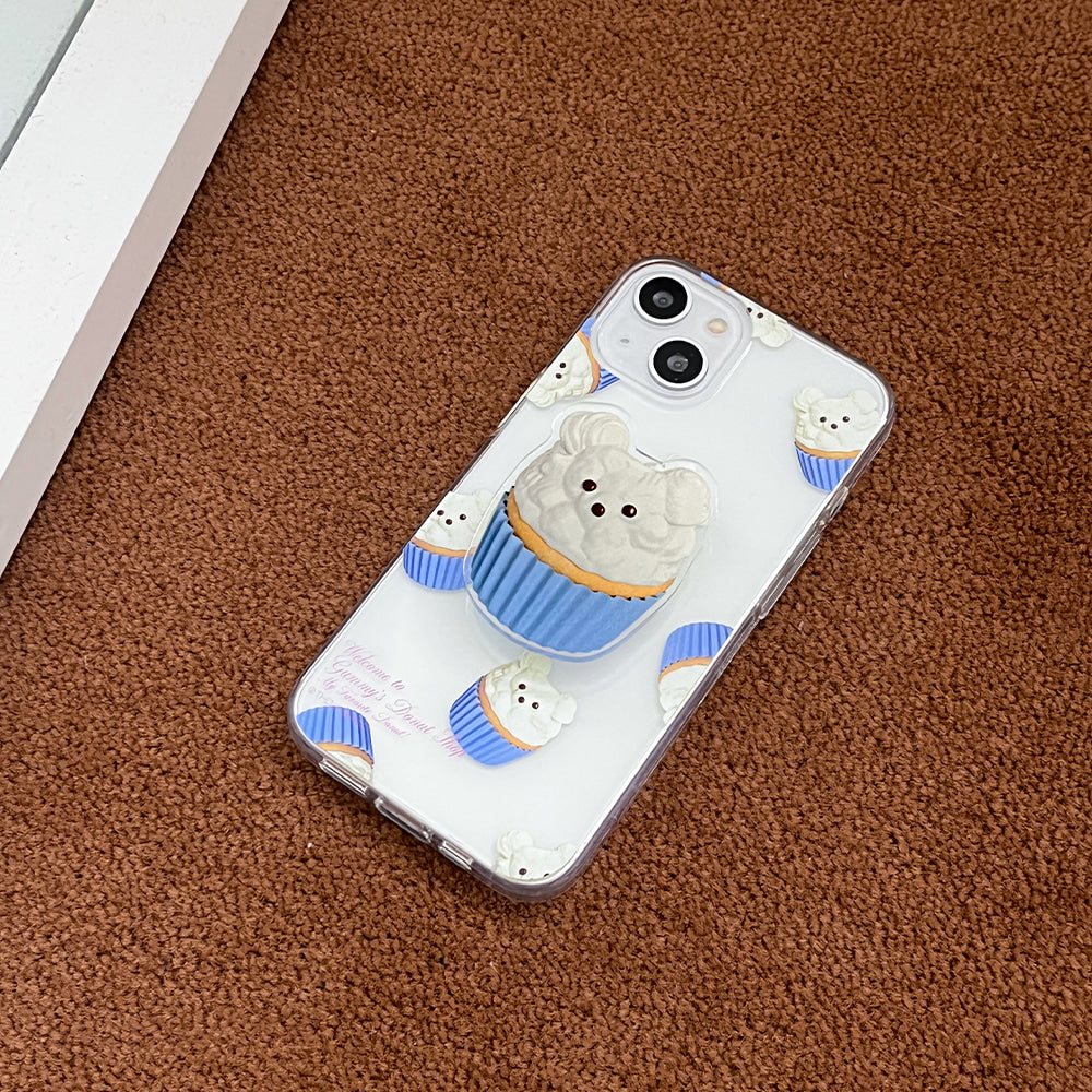 |THENINEMALL| Pattern Gummy Muffin Clear Phone Case (3 types)