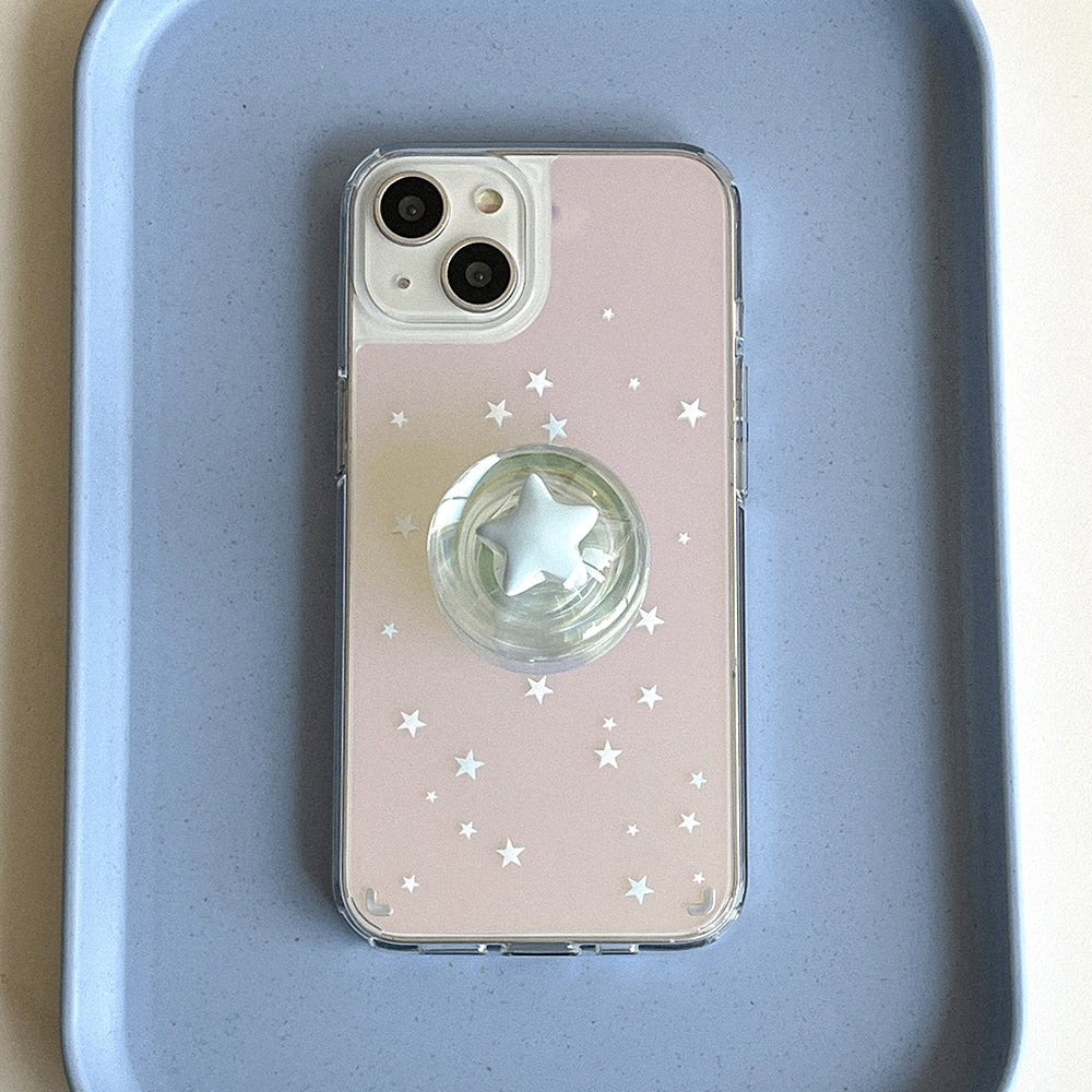 |Mademoment| Twinkle Star Pattern Design Glossy Mirror Phone Case