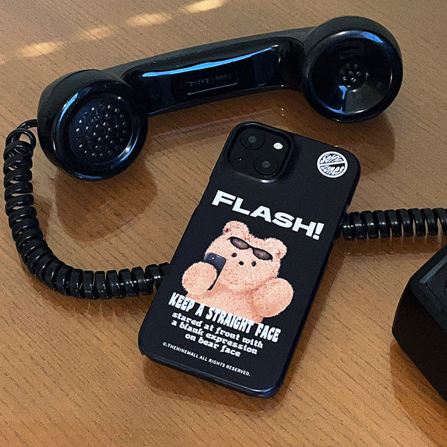 |THENINEMALL| Gummy Basic Flash Hard Phone Case (2 types)