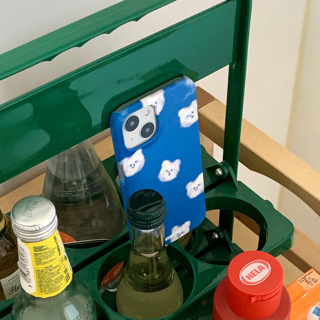 |THENINEMALL| Pattern Cloud Gummy Hard Phone Case (2 types)