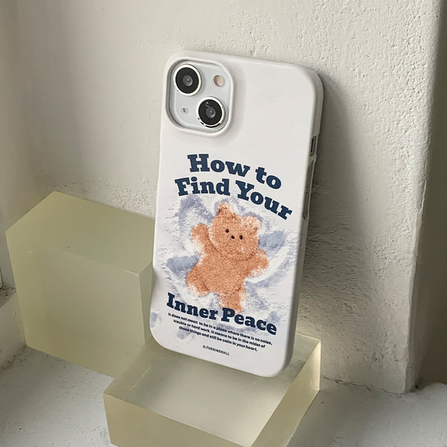 |THENINEMALL| Gummy Snow Inner Peace Hard Phone Case (2 types)