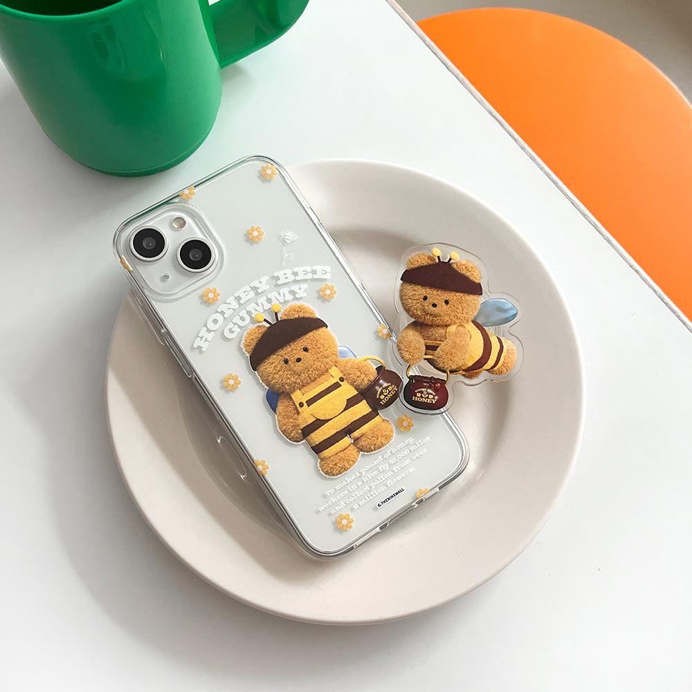|THENINEMALL| Honey Bee Gummy Clear Phone Case (3 types)
