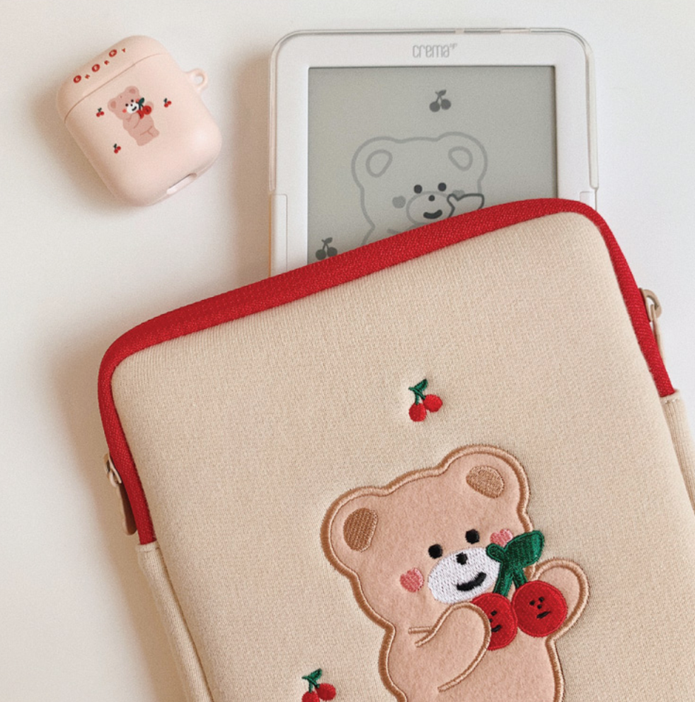 |malling booth| Bebe and Cherry Laptop Case/ Ipad Pouch