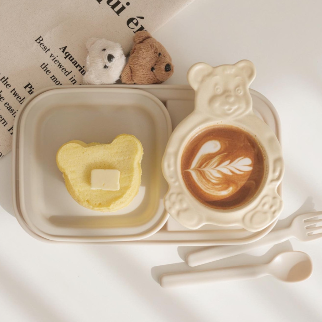 |Bracket Table| Vintage Bear Bowl (Oatmeal)