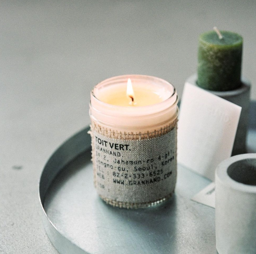 |GRANHAND| GLASS CANDLE.