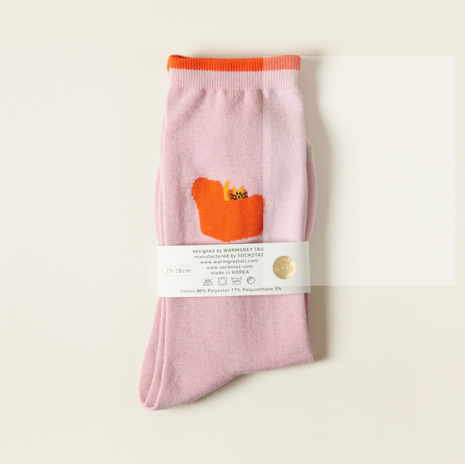 |WARMGREYTAIL| ARMCHAIR SOCKS (PINK)