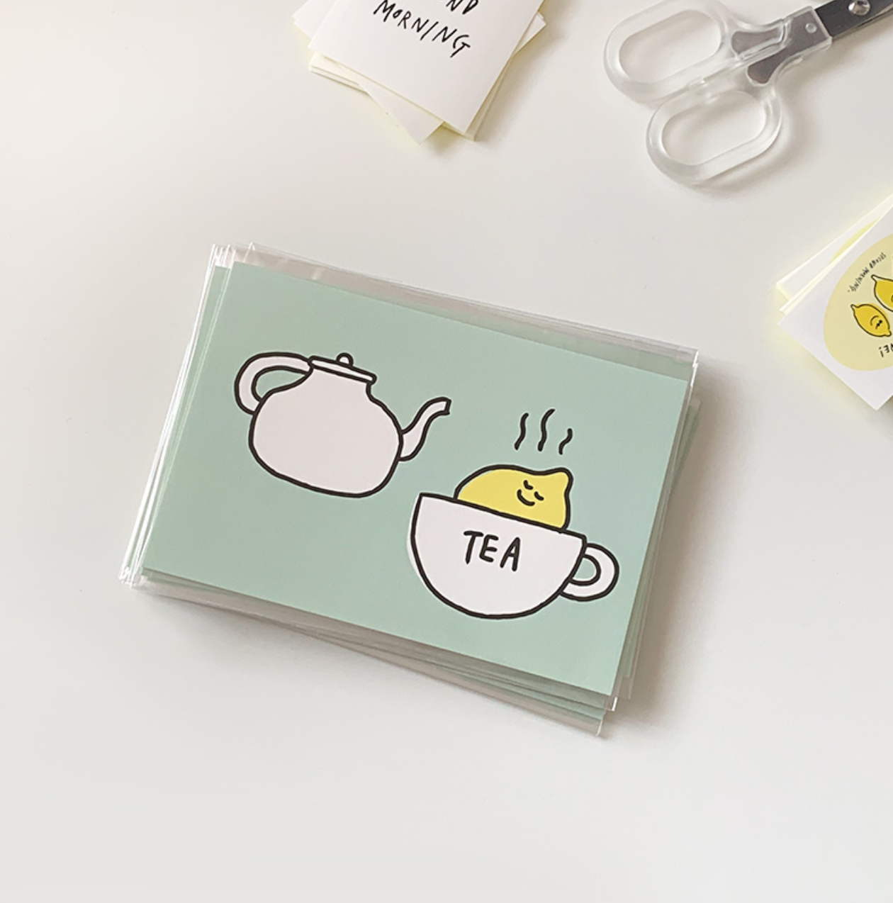 |second morning| Tea Postcard