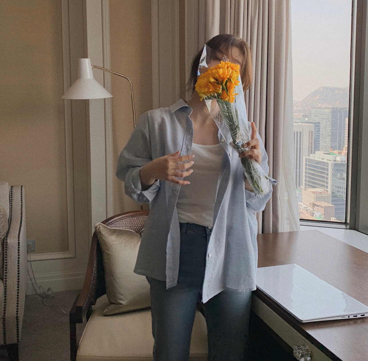 |SLOWAND| Organic Striped Shirt