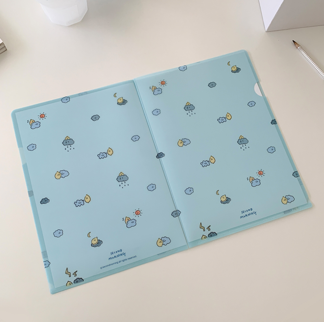 |second morning| Lemony & Cloud Clear File