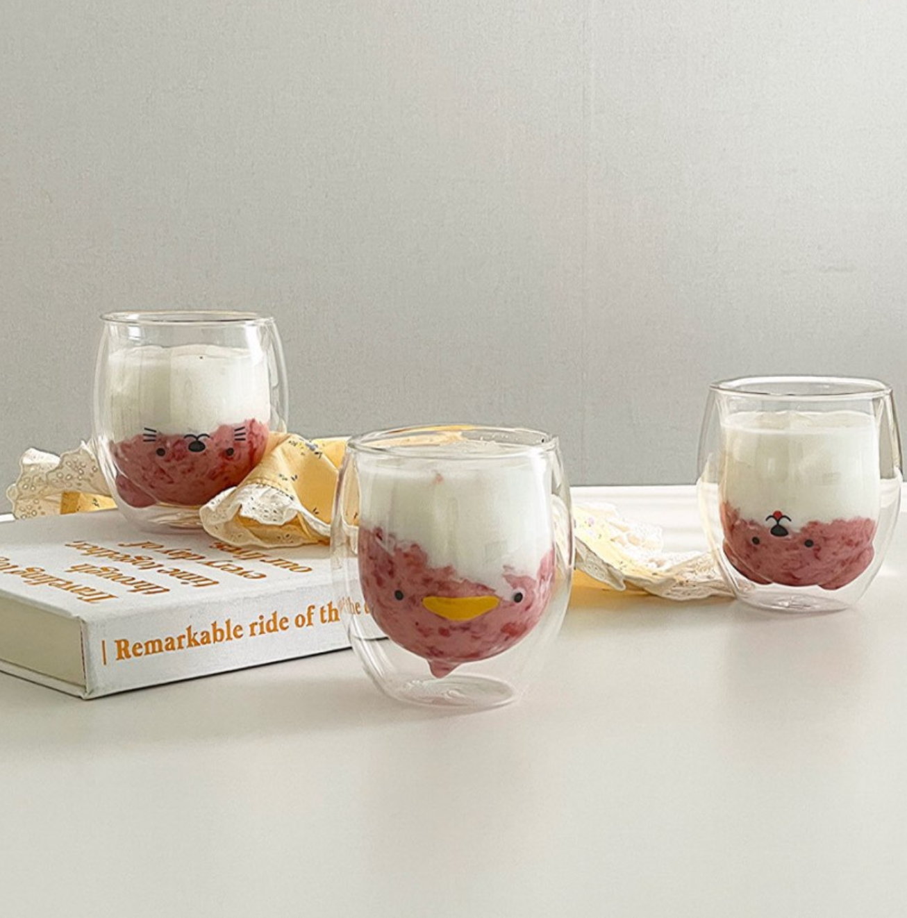 |som-kist| Double Glass Cup 250ml