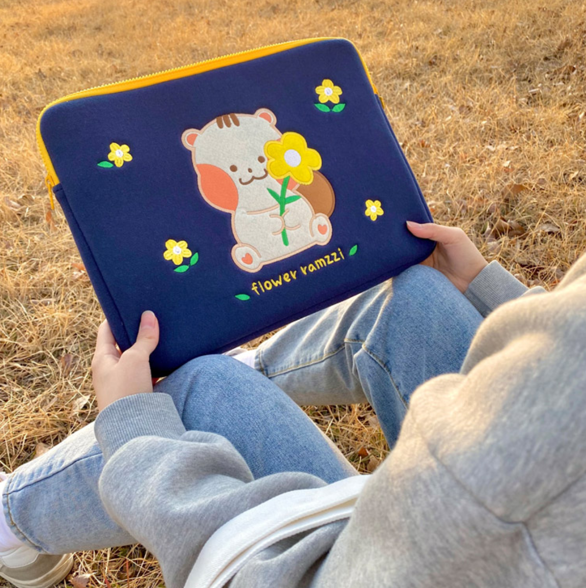 |Ramzzi's Handmade Store| Flower Ramzzi Laptop Case/ Ipad Pouch