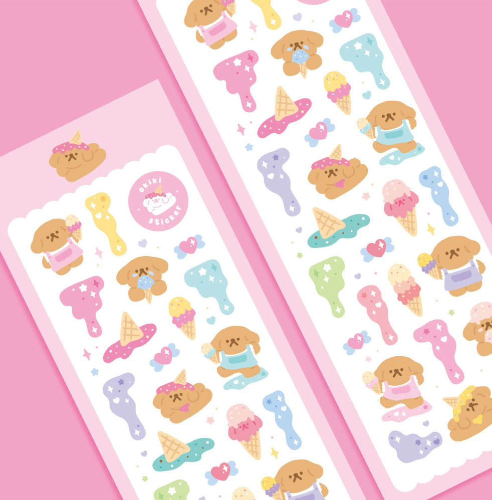 |OKIKI| Ice-cream Sticker