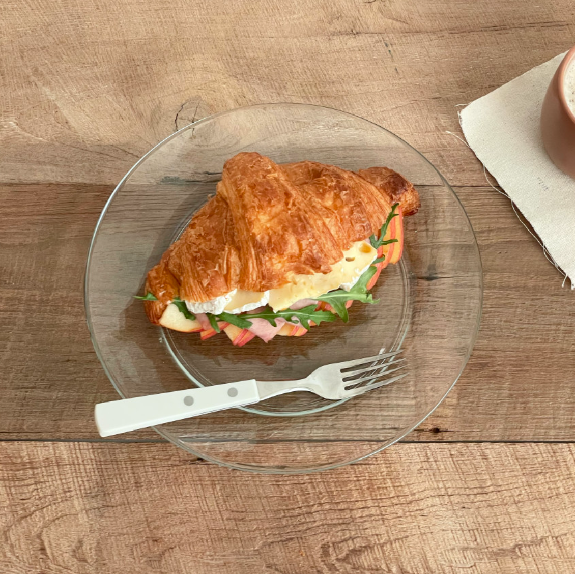 |JOEY AT HOME| Clear Glass Round Plate