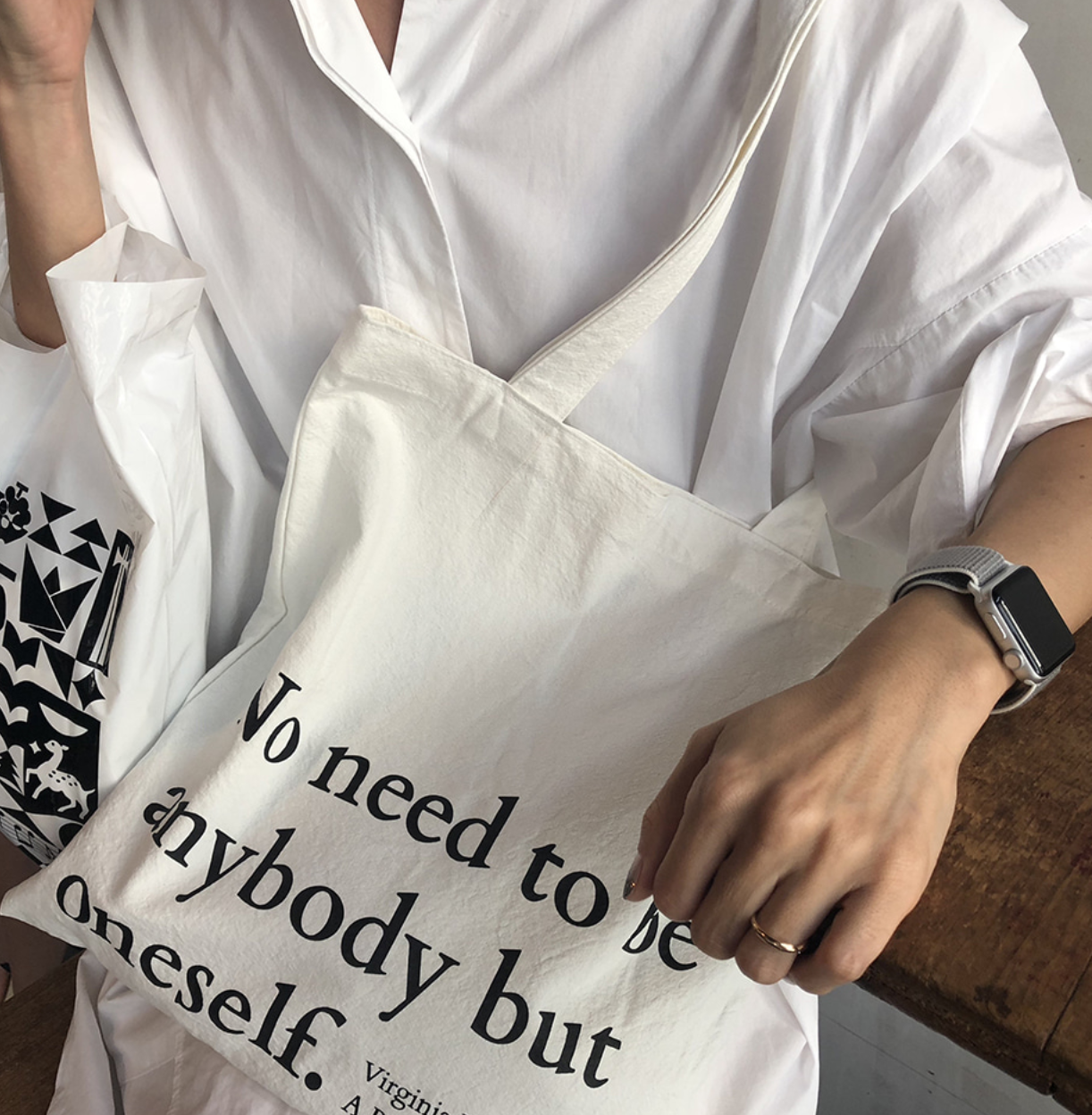 |onemorebag| Text Eco Bag