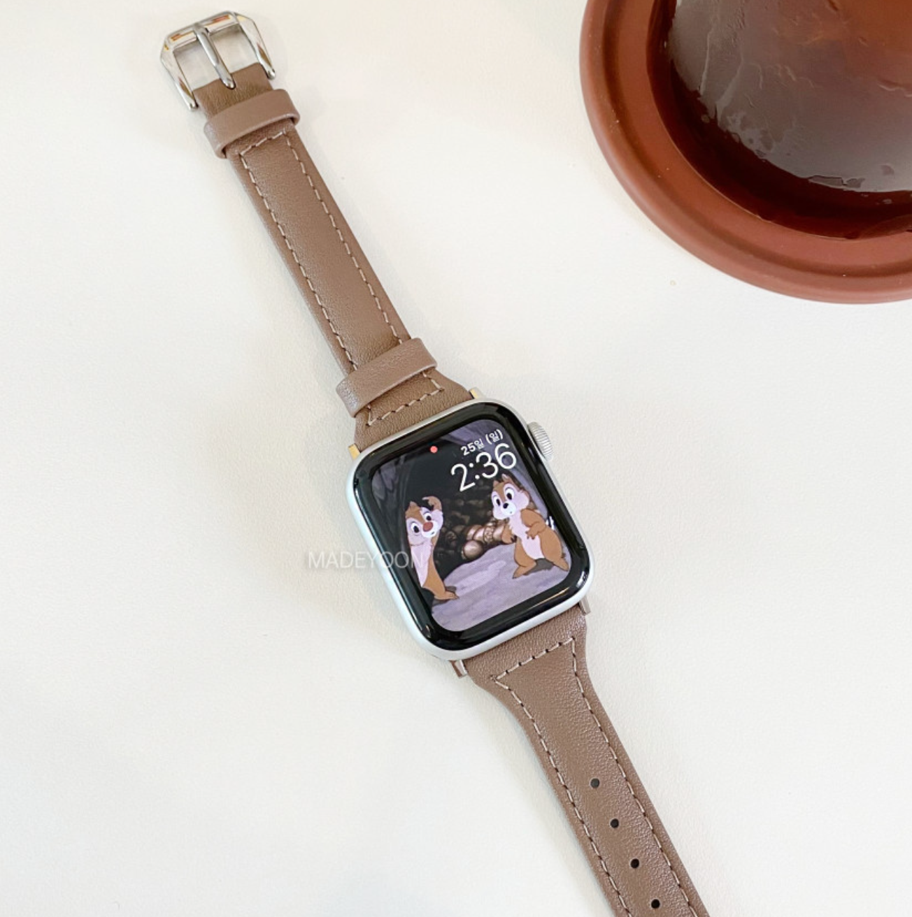 |MADEYOON| Slim Leather Apple Watch Strap