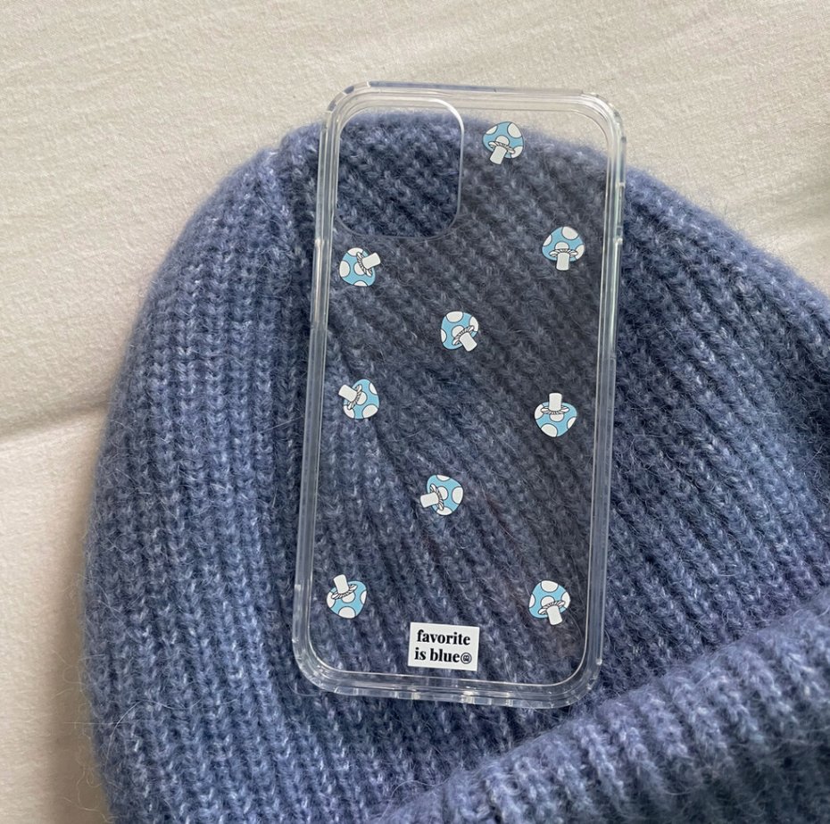 |midmaly| Blue Mushroom Phone Case