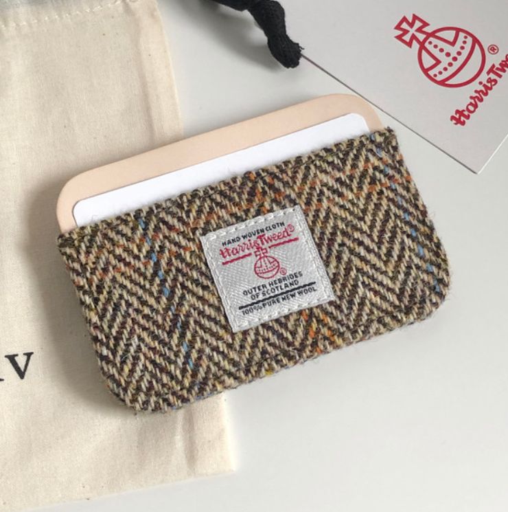 |noiv| Harris Tweed Card Wallet - Beige Brown