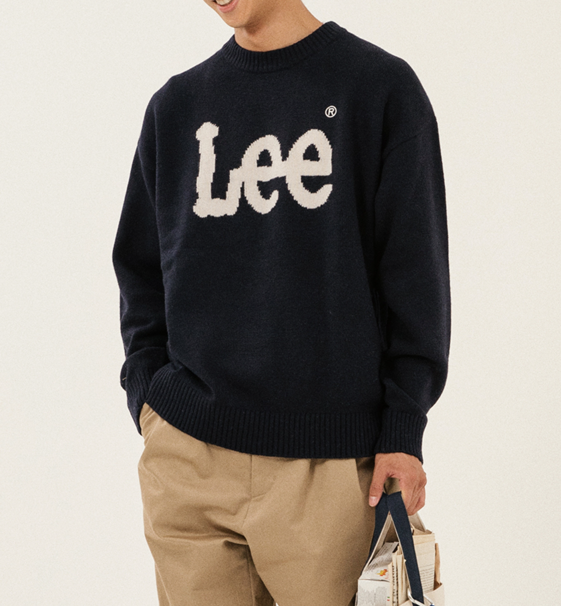 |LEE| Twitch Logo Pullover Knit - Navy