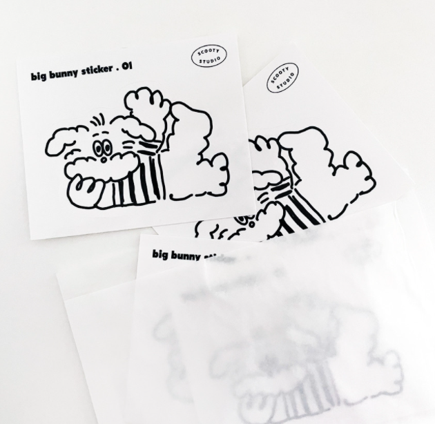 |scooty studio| Big Bunny Sticker 01