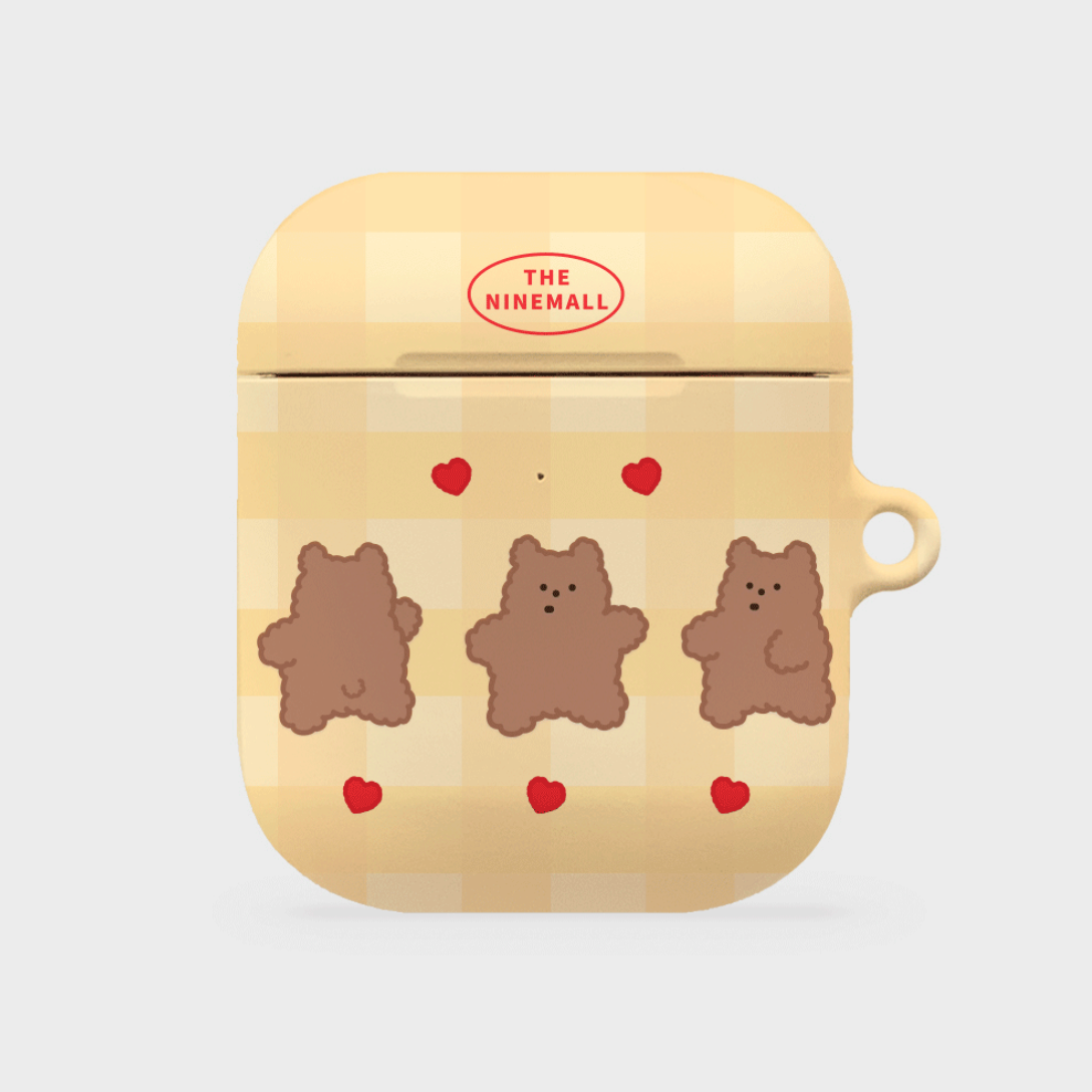 |THENINEMALL| Yellow Fluffy Gummy AirPods Hard Case