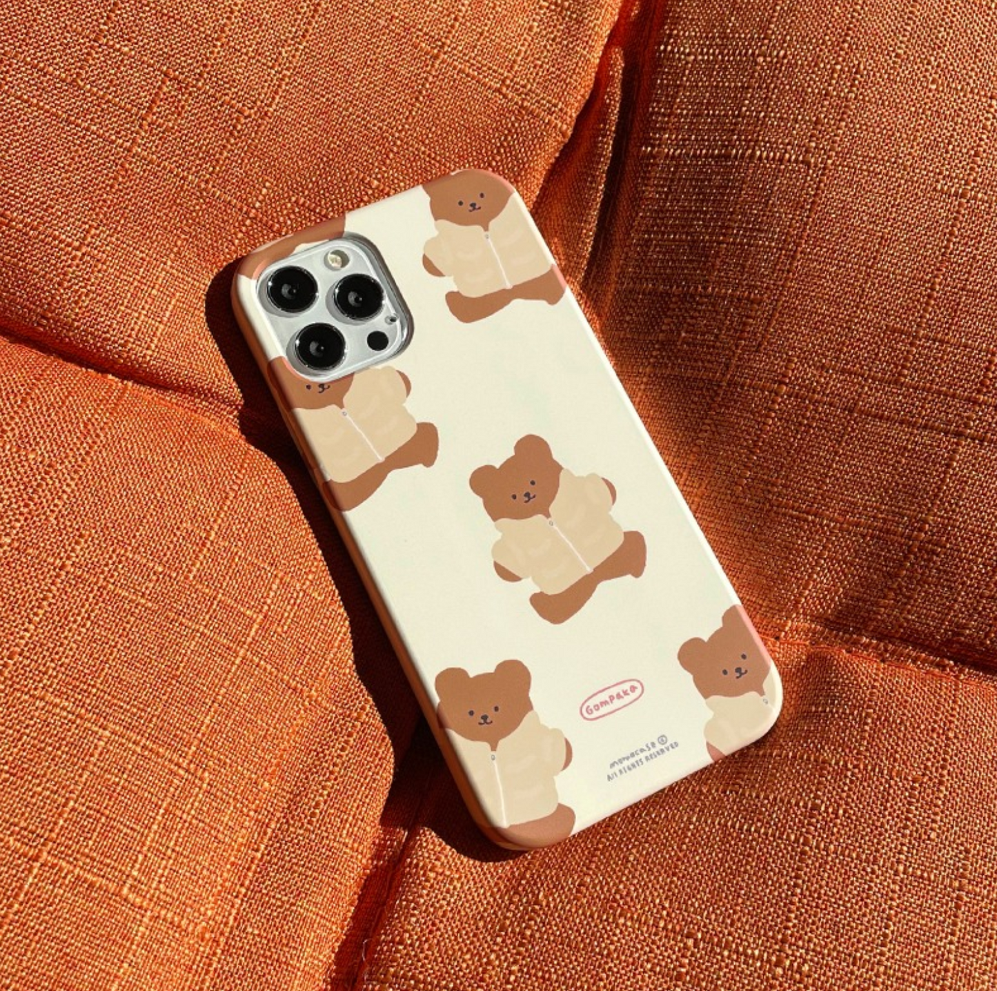 |MOMO CASE| 424 곰파카(크림) Phone Case