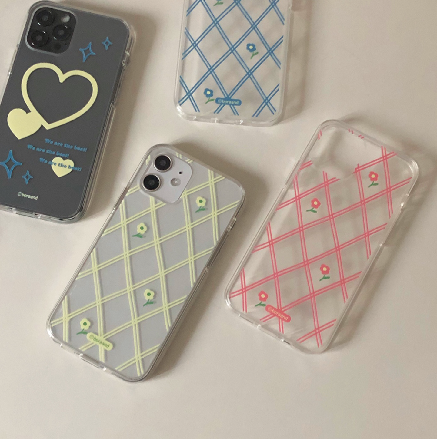 |bora and| Flower Check Jelly Case