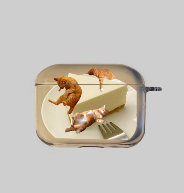 |coe studio| Cheese Cat Airpods Case