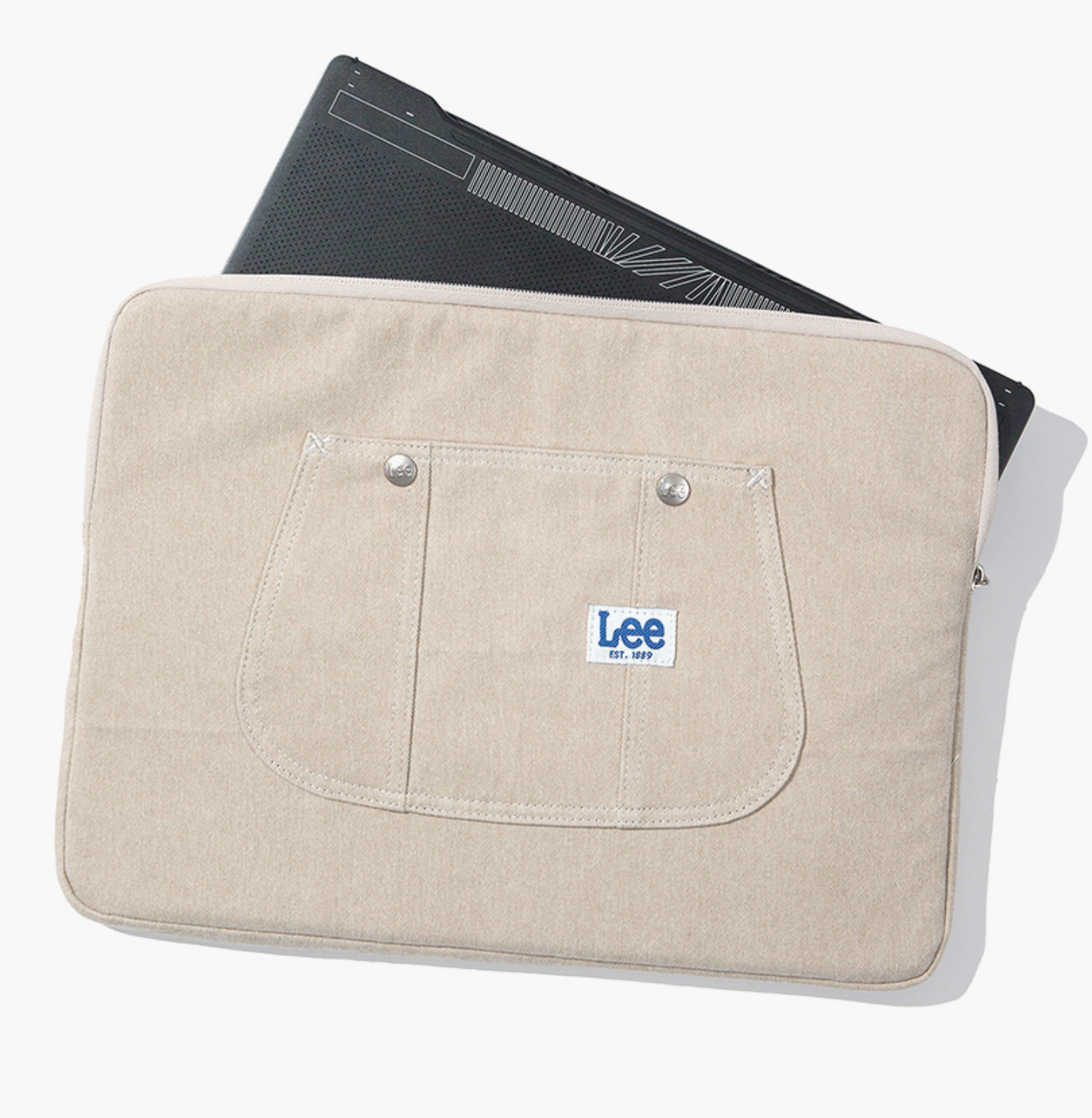 |LEE| Vintage Logo Laptop Pouch Beige