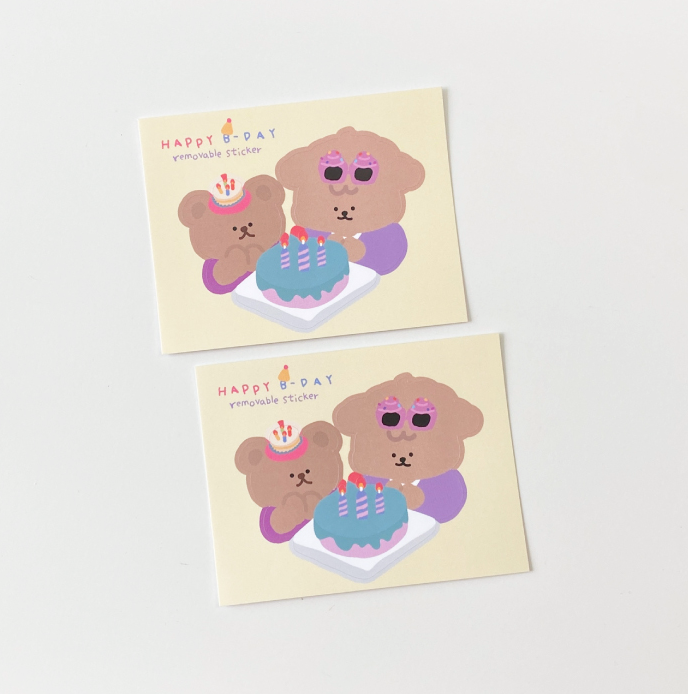 |moominzy| Happy Birthday Removable Sticker