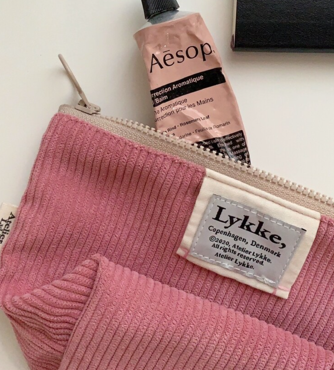 |Atelier Lykke| Lykke Corduroy Pouch (Rose Pink)