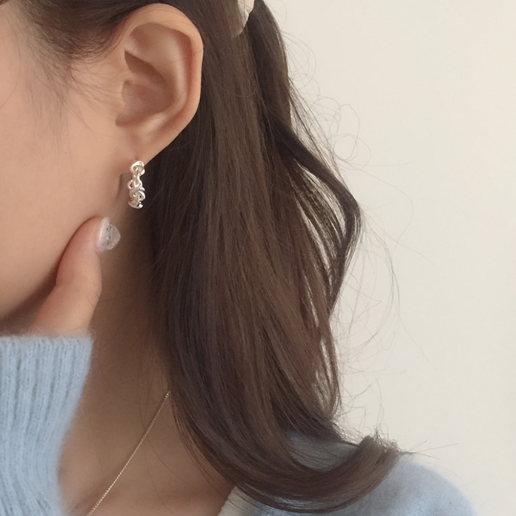 |moat| Heart Weave Earring (silver925)