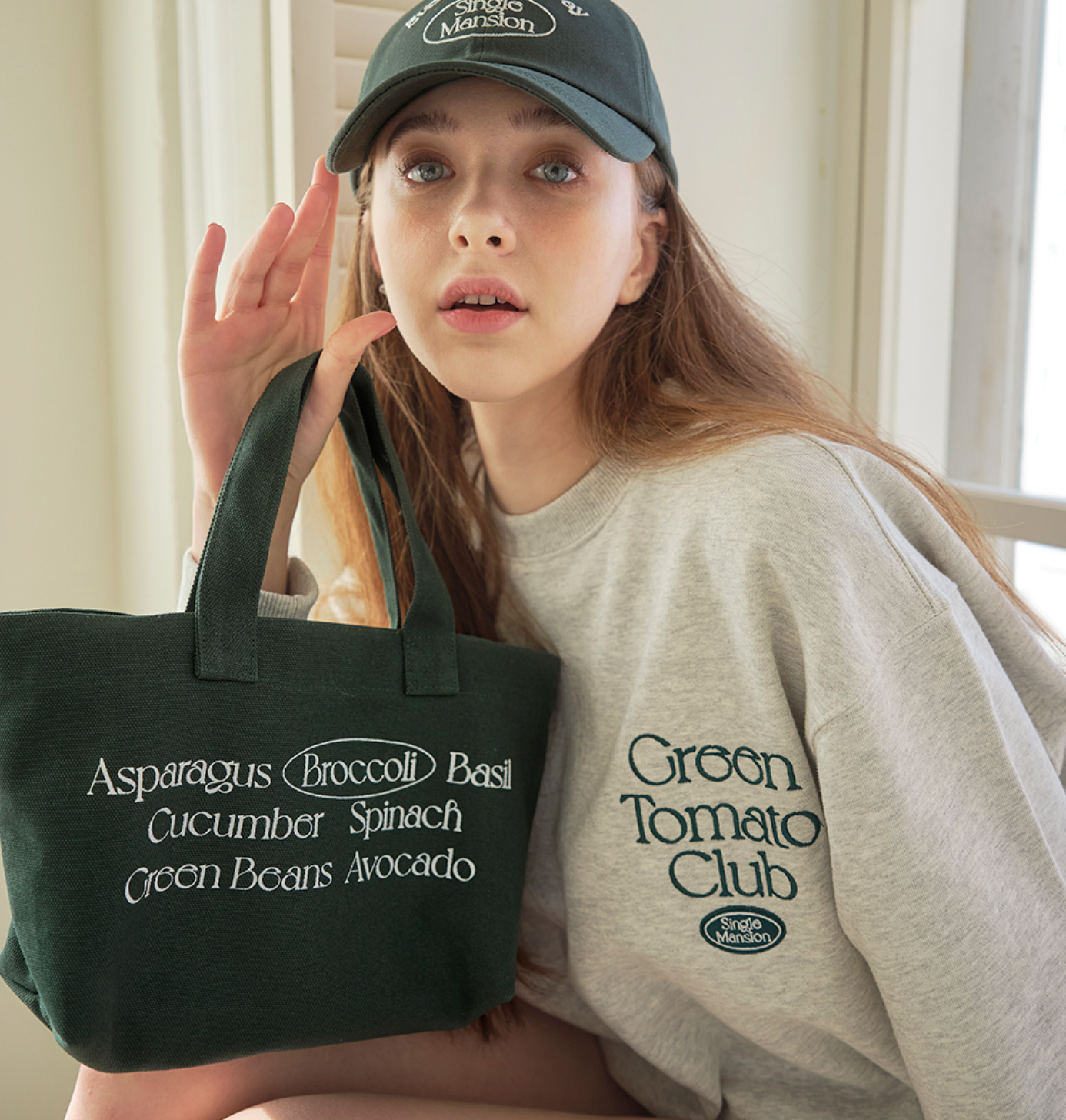 |Single Mansion| Broccoli Tote Bag (2colours)