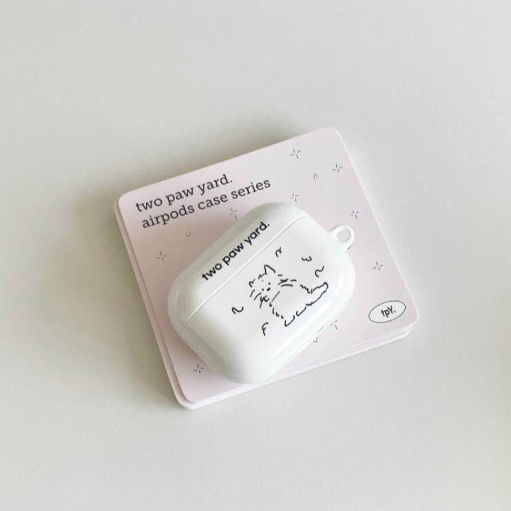 |two paw yard.| Fluffy Cat Airpods Case