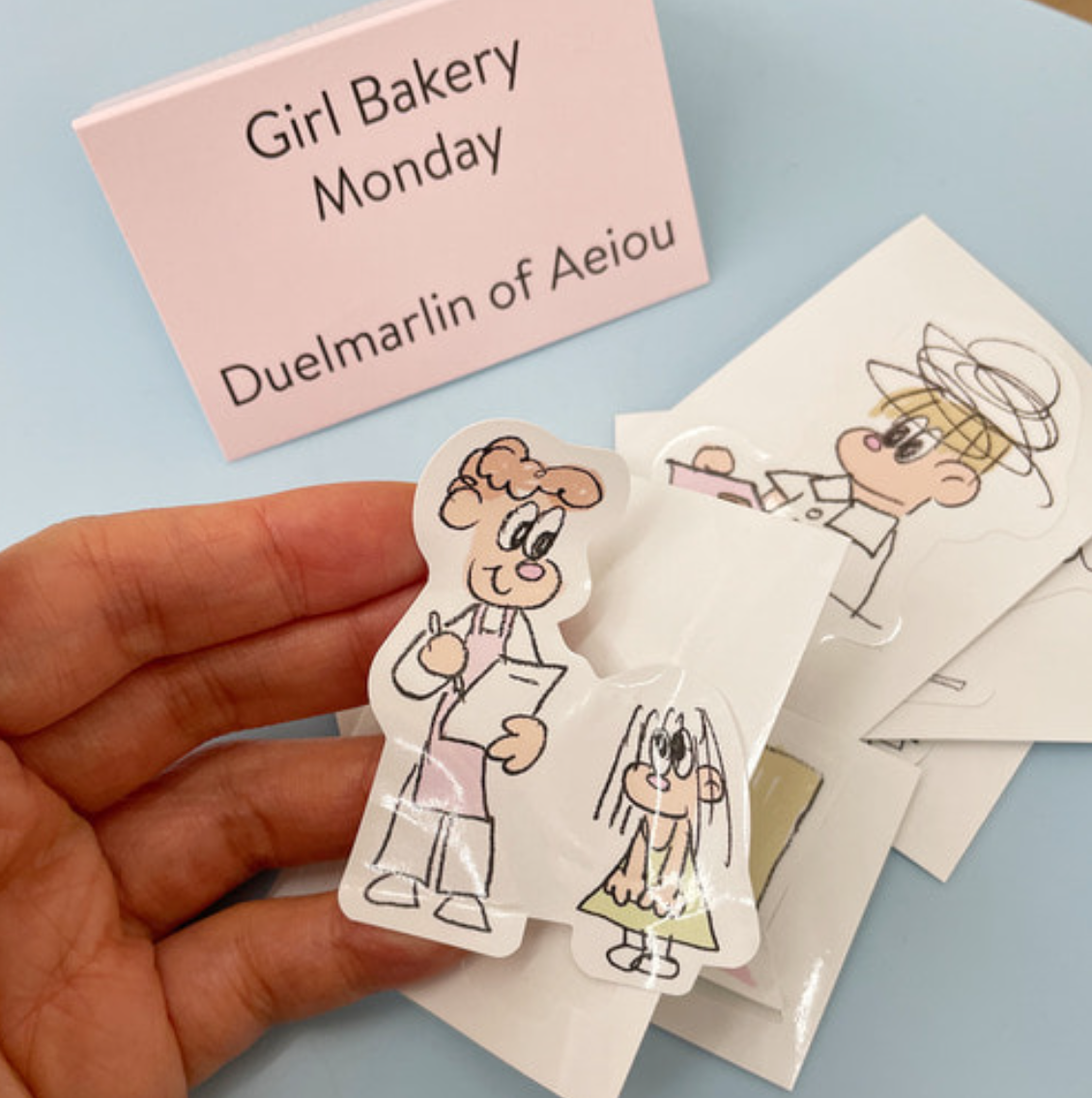 |Aeiou| Girl Bakery Sticker Monday 6 set