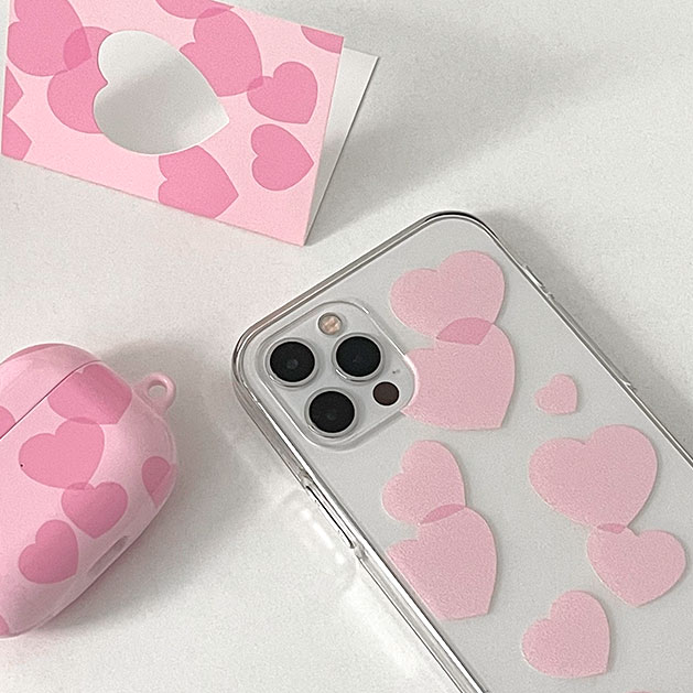 |MAZZZZY| Heart Pattern Jelly Phone Case