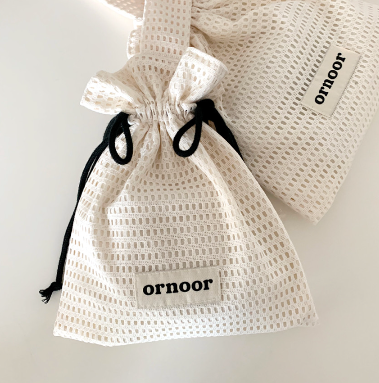 |ornoor| White String Pouch