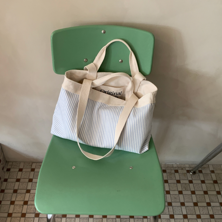 |Original Booth| Stripe Reversible Bag (Picnic Blue)