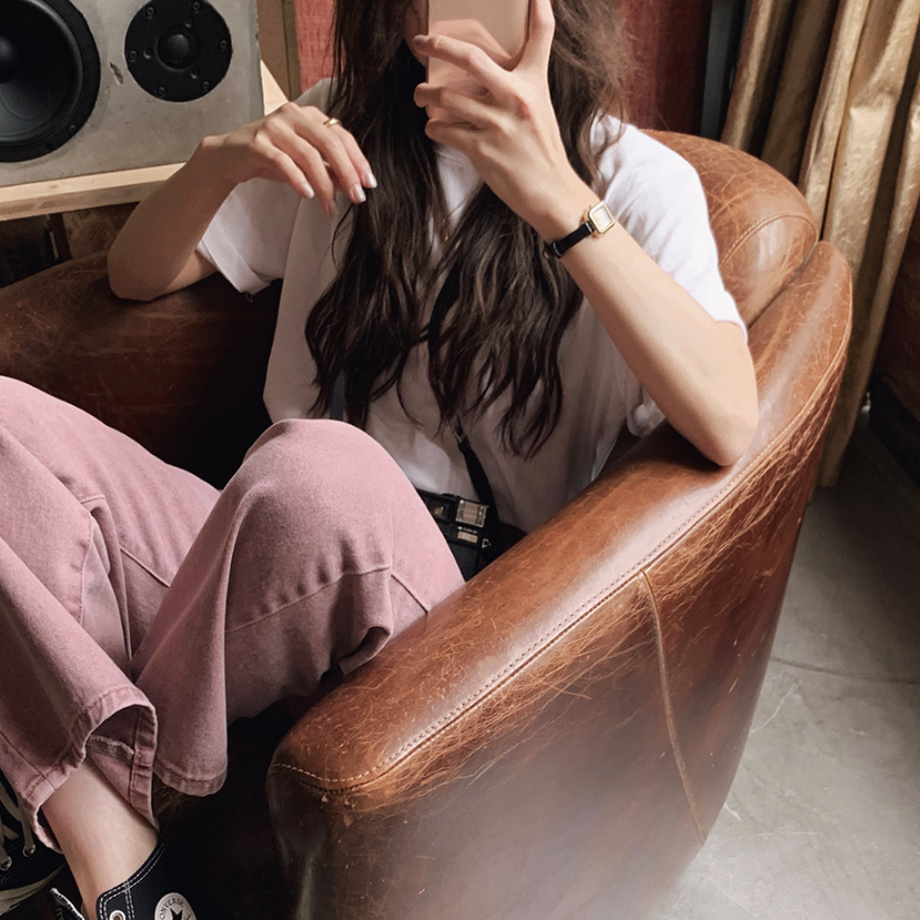 |SLOWAND| Today Mute Pink Vintage Denim Pants