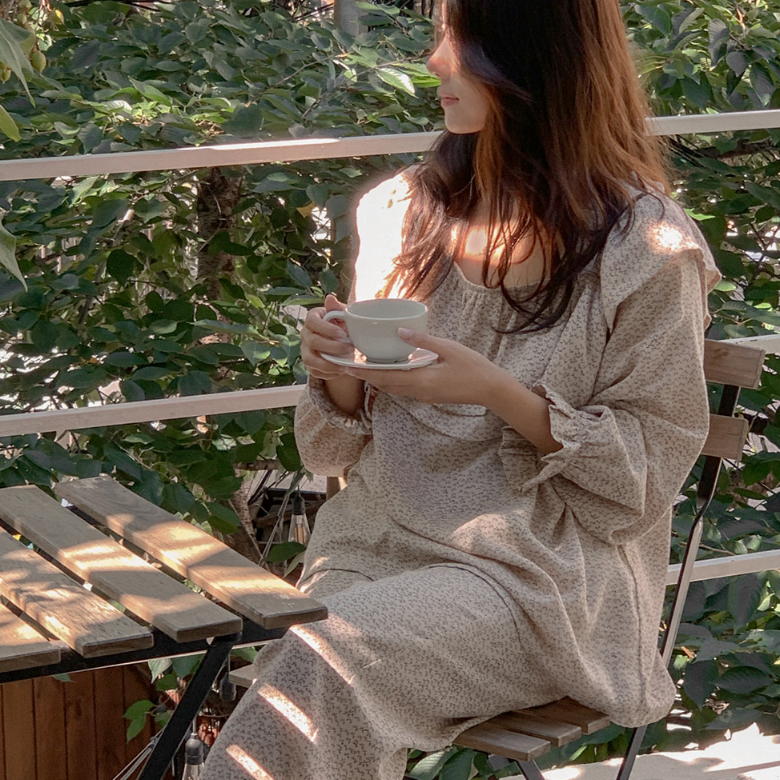 |Juuneedu| Leaf Lace Pajama Set