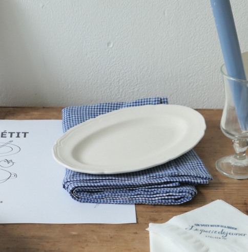 |ATELIER15ent| Le Petit Dejeuner Oval Plate (2Type)