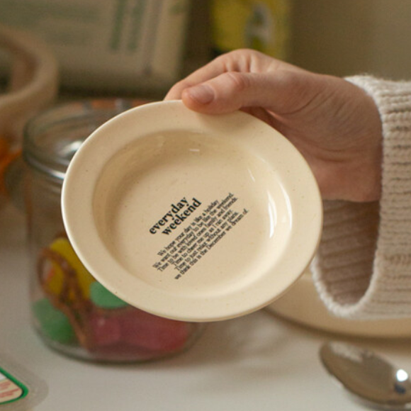 |momur| |weekend 4| Holiday Mini Plate (Butter Black)