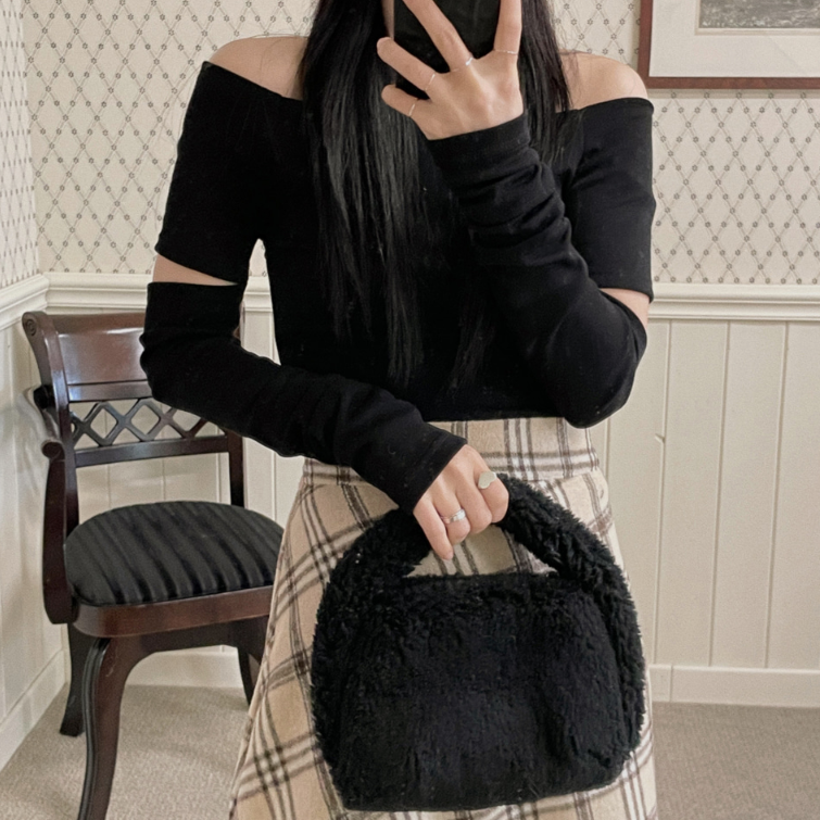 |VINVLE| Sweet Napping Open Shoulder T-shirt