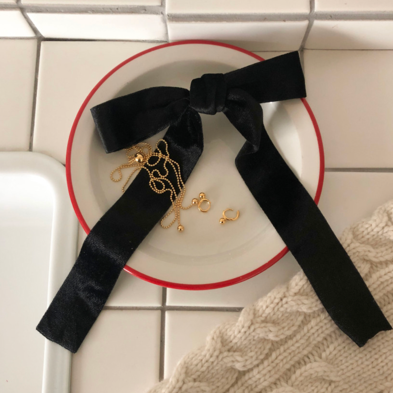 |DUNGEUREON| Bella Ribbon Hairpin