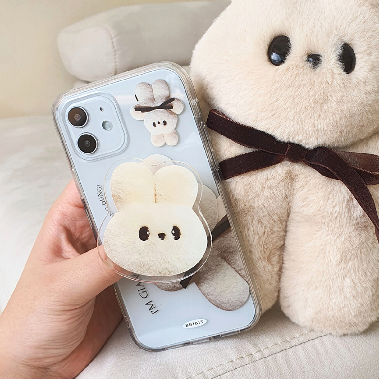 |BBIBIT| Bunny Dung Dung Grip Tok (Ivory)