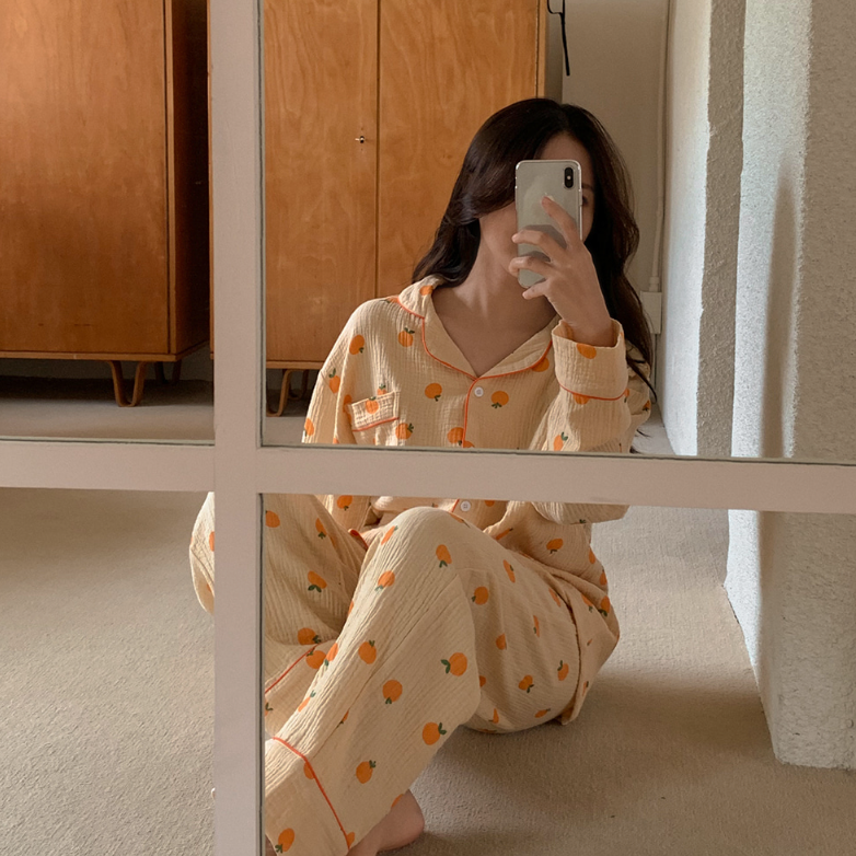 |Juuneedu| Daily Orange Pyjamas