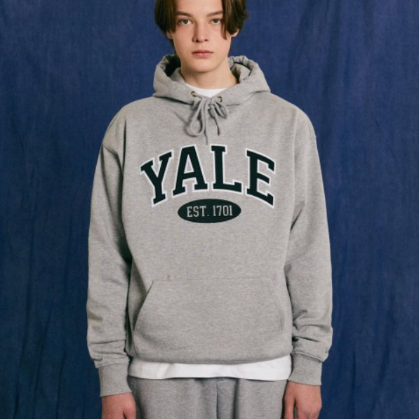 |YALE| 2 TONE ARCH HOODIE GRAY
